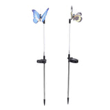 2 Pack Solar Lights LED Lawn Lights RGB Color Changing Outdoor Rainproof ABS Solar Powered Butterfly V1294-YM0901-3111250233311
