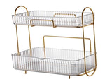 Makeup Organizer 2 Tier Bathroom Countertop Organizer Large Capacity Cosmetic Holder Shelf for V1294-YM0706-3117230199911