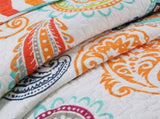 Embroidered Regal Lily Pattern 3 Pc Bedspread & Pillow Cover Set V745-AC080754Q13U