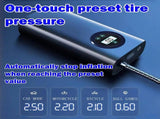 Tire Inflator Portable Compressor,Handheld Electric Air Pump,with LED Digital Display and 3 Nozzle V1337-EQ-STPU-HP4C
