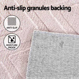 Artiss Rug 120x160cm Area Rug Washable Mat Large Carpet Microfiber Ripple FLR-JAC01-120X160-WH