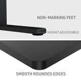 FORTIA Sit Stand Standing Desk, 120x60cm, 72-118cm Height Adjustable, 70kg Load, Black/Black Frame V219-ADKSSTFOBKBK2A