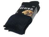 9 Pairs MERINO WOOL SOCKS Mens Heavy Duty Premium Thick Work Socks Cushion in Black V563-9AUSOCKS-BK-6-11