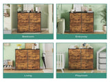 Tallboy Dresser Chest of Drawers in Black - 8 Fabric Drawers, 96x86cm V178-59305
