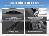 Portable Ice Shelter, 6-8 Person Pop-Up Ice Fishing Tent, 70 Square Feet Fishable Area, Ice Shanty V952-BDBHS141737003OIPV0