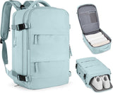Blue Travel Backpack Cabin Bag with Dry Wet Sorting, 42 x 30 x 20 cm V1188-MS-325-0356