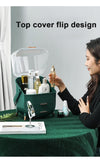 Dark Green Multifunctional Makeup Organizer with Large Capacity and Transparent Design V888-ELOSUNG17767