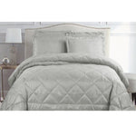 Hotel Living Eli Jacquard Comforter Set Queen Silver V442-ATX-COMFORTER-ELIJACQUARD-SILVER-QS