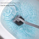 Curved Toilet Bowl Brush,Wall Mounted Toilet Bowl Brush,Curved Design Toilet Brush for Deep Cleaning V1192-AZ-W-16612