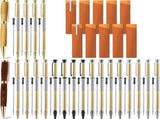 20 Sets Woodturning Pen Kits Project Supplies Including 7mm Slimline Pen Kits for Lathe Turning V1192-AZ-W-20820