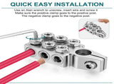 Battery Terminal Connectors, 12-Way Battery Terminal Clamps, Battery Terminals Top Post 8AWG Up to V1369-AZ3-W-11596
