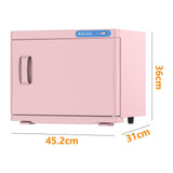 Pink 23L Hot Towel Warmer Cabinet with UV Sterilizer for Salon and Home Use LSB-59262