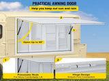 Concession Window, 48 x 36 inch, Aluminum Alloy Food Truck Service Window with 4 Horizontal Sliding V952-SCFWCKYCB3648EBYGV0