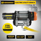 NovaWinch 12V Electric Winch 2041KG 4500LBS NW01091