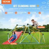 Climbing Dome, 8FT Geometric Dome Climber with Slide, for Kids 3 to 9 Years Old, Jungle Gym Supports V952-JHPDYX10FTHT5WB8CV0