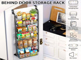 CARLA HOME 6-Tier Over the Door Organizer Heavy-Duty Metal Pantry Rack with Hanging Baskets for Home LSB-36340