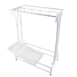 Umbrella Storage Rack Iron with Drip Tray 10 Holes 8 Hooks Umbrella Rack Stand for Home Hotel Lobby V1294-YM0716-3117220148212
