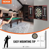 VEVOR Dartboard and Cabinet Set Official Size Complete Accessory Steel Tip Dart V952-MJTZZXBSKJK08JZLXV0