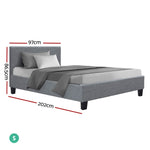 Artiss Bed Frame Single Size Grey NEO BFRAME-E-NEO-S-GY-AB