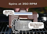 LED-lit electric barbecue brush, rechargeable rotating cleaning, instantly cleans the grill after V1232-CDSSKS001