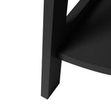 Levede 5 Tier Corner Shelf Wooden Storage Black BO1013-BK