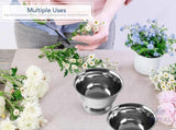 8" Decorative Plastic Planter Pedestal Bowl- Flower Pot Cover, Footed Succulent Dish for Wedding, V1258-DP02-C-401