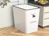 Trash Can With Lid, Garbage Can With Press Top, Small Trash Can Dog Proof, Plastic Trash Bin, Waste V1366-AZ2-W-25326