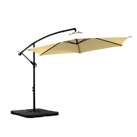 Mountview 3M Outdoor Umbrella Cantilever Grey OD1003-BG-WITHBASE