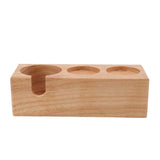 Wooden Coffee Tamper Holder 3 Hole Slip Resistant Coffee Tamping Station for Cafes Home Restaurant V1294-YM0717-3118220188112