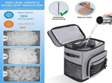 Large Capacity 30L Insulated Cooler Backpack Leakproof Waterproof Thermal Bag for Outdoor Picnic V1341-ZY-AZ7ZJMHZ-LIGHTGREY