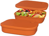 2 Pack Silicone Bento Box, 4-Compartment Bento Lunch Containers Leak-Proof Salad Bento Box for V1192-AZ-W-16002