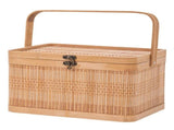 Bamboo Woven Fruit Basket Woven Basket Khaki 1Pack for Packing V1370-AZ4-14546