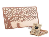 Heart Shaped Wedding Guest Book Alternative Wooden Message Board with Stand for Reception Decor and V1192-AZ-W-24182