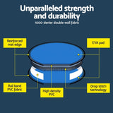 Everfit 1m Air Track Spot Inflatable Gymnastics Tumbling Mat Round W/ Pump Blue ATM-R-1-02M-BL-AP