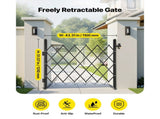 Single Folding Security Gate, Lockable Scissor Gate with 360 degree Swivel Casters, Outdoor V952-GZDZDAQM5157HX49X001V0