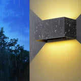 Square Outdoor Wall Sconce Black LED Wall Light Aluminum Waterproof Wall Lamp Simple Creative V1370-AZ4-02657