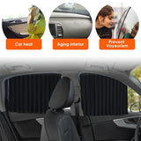 Car Window Sun Shade Magnetic Slidable Privacy Curtain Sun Protection Shield for Automotive Interior V1189-LC-QP-00548