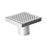 15x15cm Square Shower Drain with Grid Pattern Grate 304 SS, CUPC Certified with Hair Strainer V63-955591