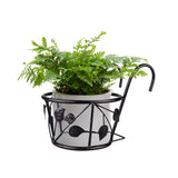 Hanging Railing Iron Planter Baskets Flower Pot Holder Hanger Metal Fence Rail for Patio Balcony V1294-YM0715-10326825