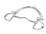 D Ring Horse Bit Stainless Steel Horse Mouth Snaffle Bit with Chain for 135mm Horse Mouth V1294-YM0717-3111220221011