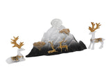 Resin Sitting Standing Deer Statues Reindeer Figurines Ornaments Mountain Rockery Sculpture for Home V1294-YM0901-3111250053611