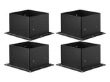 4x4 Post Base 4 Pcs, Inner Size 3.6x3.6 inch / 92x92 mm Post Brackets, Heavy Duty Carbon Steel V952-QBLZDZTG4J20Y2BH6001V0