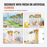 10PCS 31.5inch/80cm High Wedding Flower Stand, With Acrylic Laminate,Metal Vase Column Geometric V952-HLHJLFTJXKYLGS0OLV0