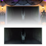 Halloween Garage Door Cover 7x16 FT - Witch Cauldron Backdrop Mural for Outdoor Indoor Decor, Spooky V1366-AZ2-W-16608