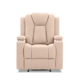Theatre Electric Recliner Sofa Buckskin Fabric Single Latte V195-LYON-S-LATTE