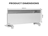 Noirot Spot Plus 2400W Smart WiFi Electric Convection Panel Heater with Digital Timer & Castors 7358-8TPRO
