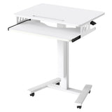 Levede Mobile Standing Desk Adjustable Height Table DH1075-WH-AU