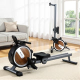 Everfit 16 Level Magnetic Rowing Machine for Home with App Connect Walnut ROWING-C-MAG-16L-DT-WD