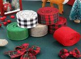 Christmas Wired Edges Fabric Roll Black Red White Buffalo Plaid Wide Craft V1366-AZ2-W-18873