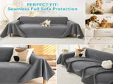 71" x 134" Couch Protector from Cat Claws, Waterproof Couch Cover Anti Slip,Couch Cover 3 Cushion V1107-102-25329-DKG4